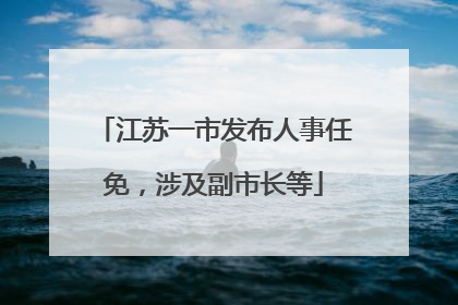 江苏一市发布人事任免，涉及副市长等